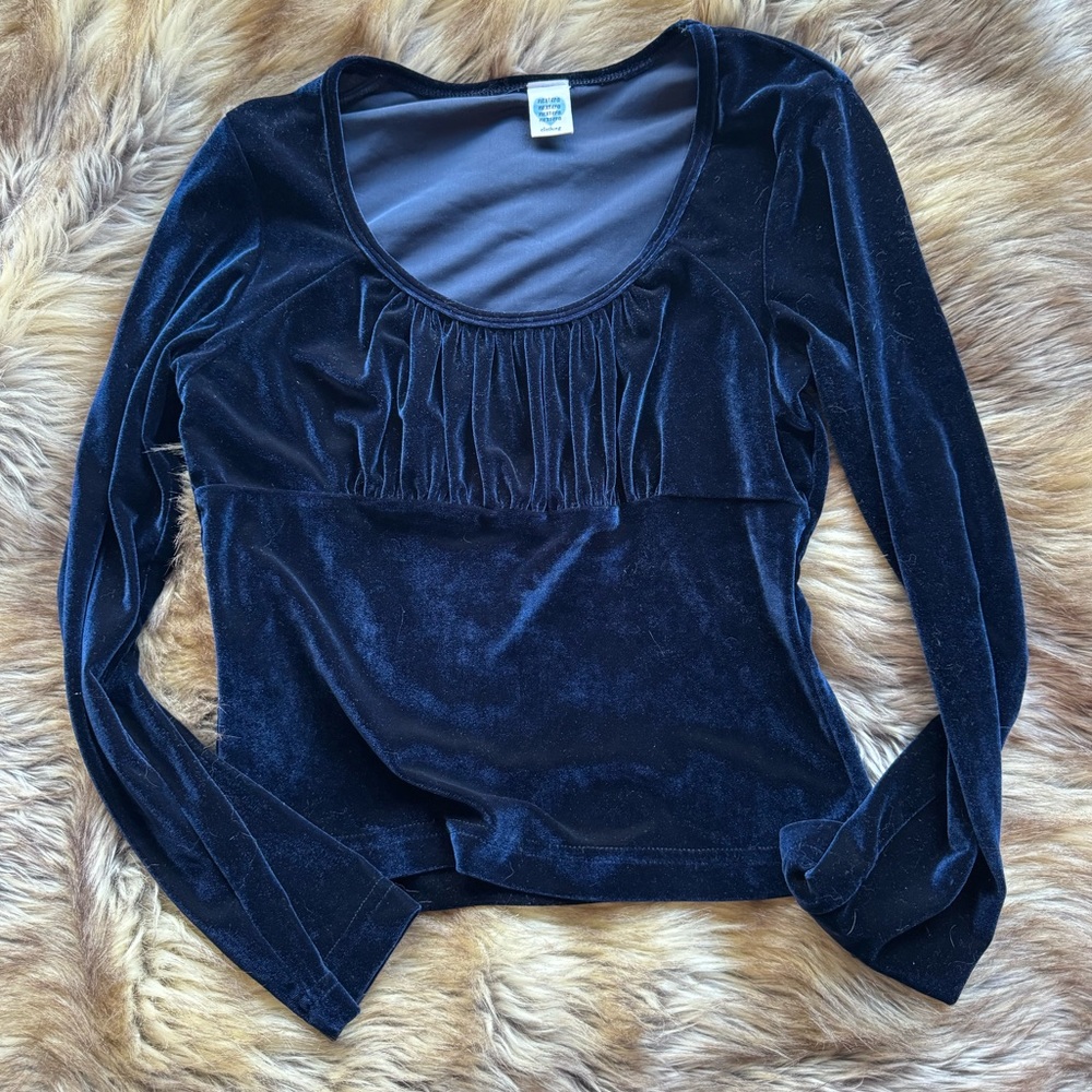 Whimsigoth next era blue velvet top
